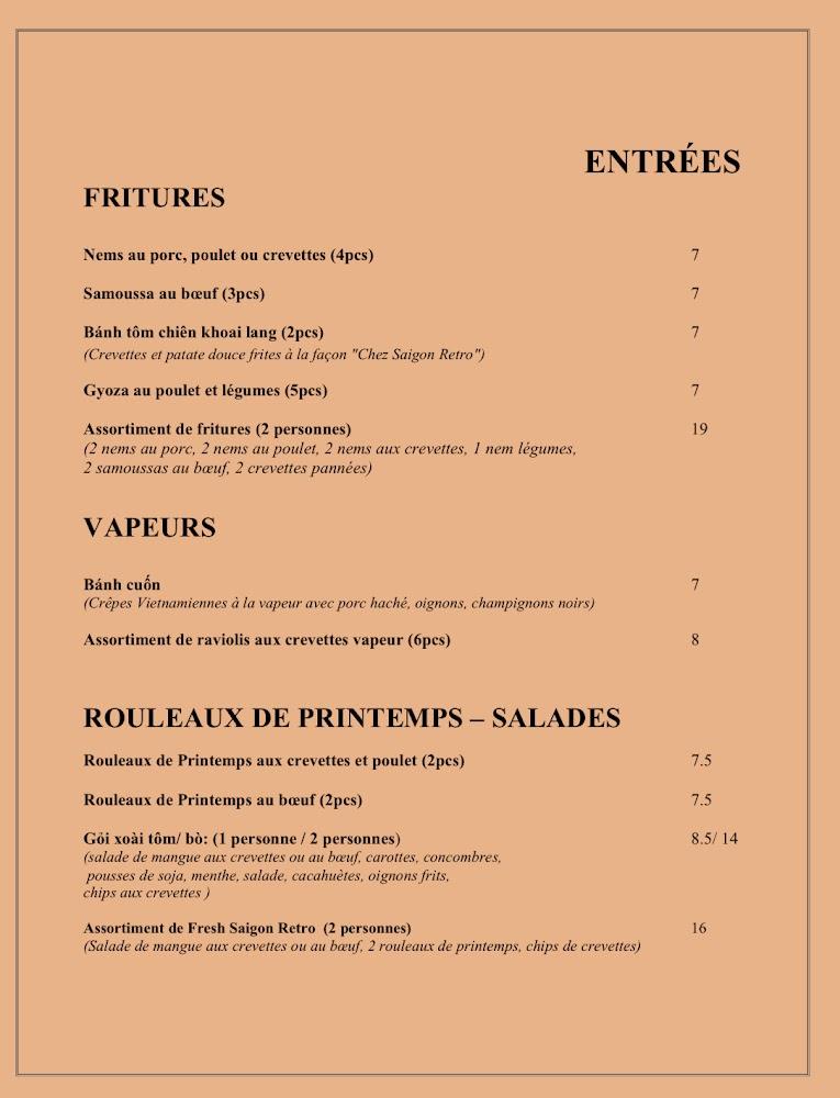 Saigon Retro - Menu Image 3